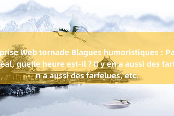 prise Web tornade Blagues humoristiques : Partenaire idéal, quelle heure est-il ? Il y en a aussi des farfelues, etc.